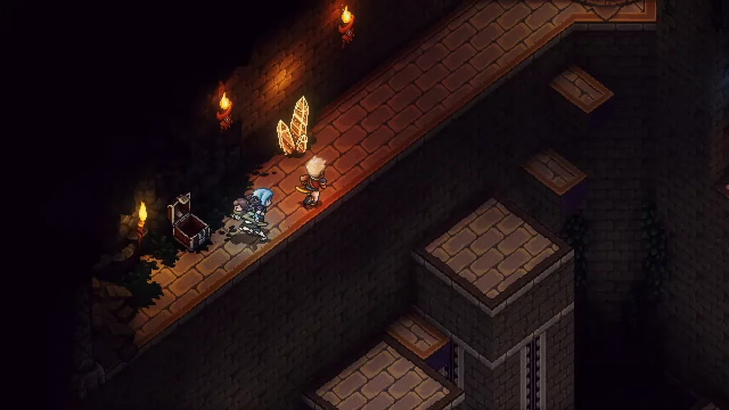A torchlit ledge in the Wraith Island Solstice Shrine