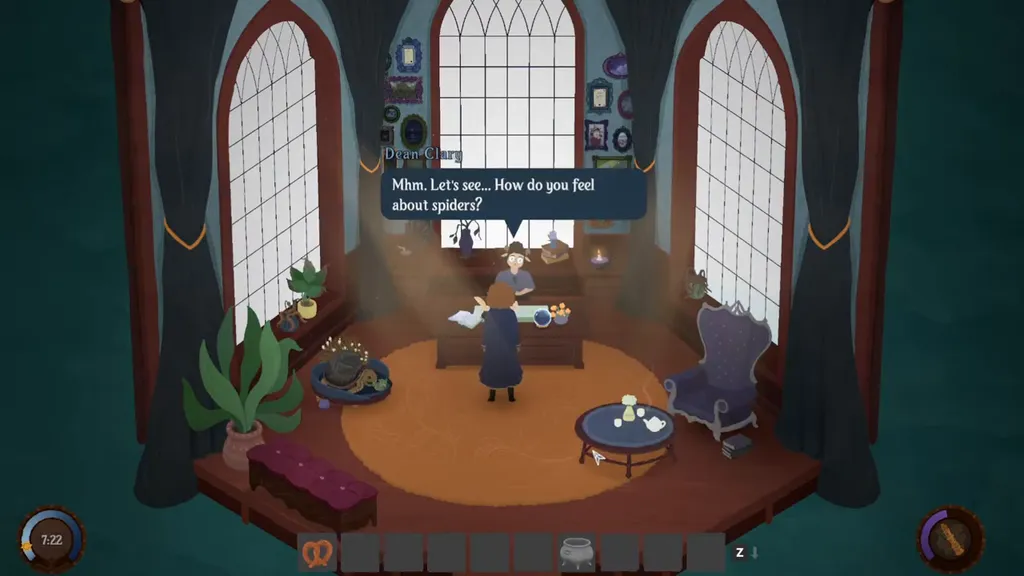 Dean Clary at the desk in the Dean's Office