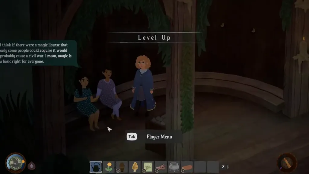 The Level Up banner during a conversation