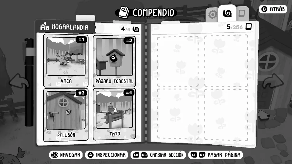 The compendium page for Homelanda with four critters