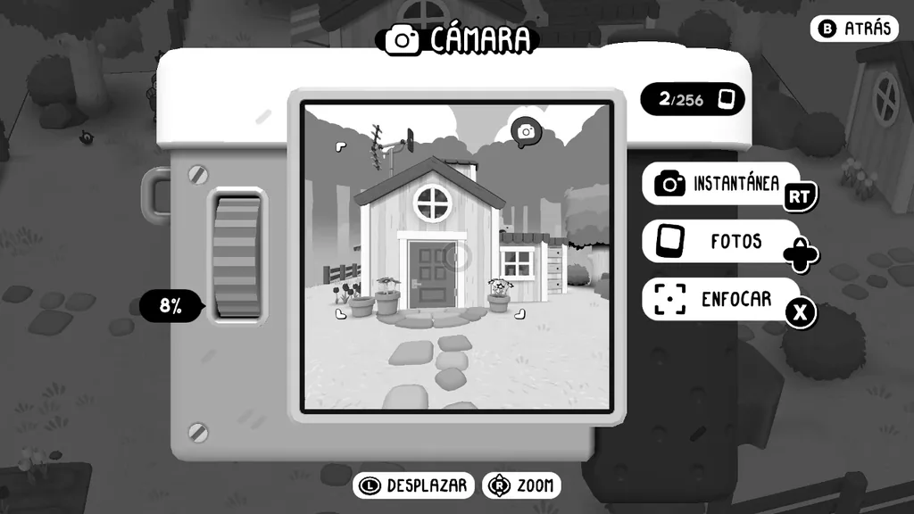 Camera view framing the front of Nana’s house